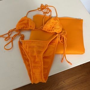 Never worn Triangl bikini orange